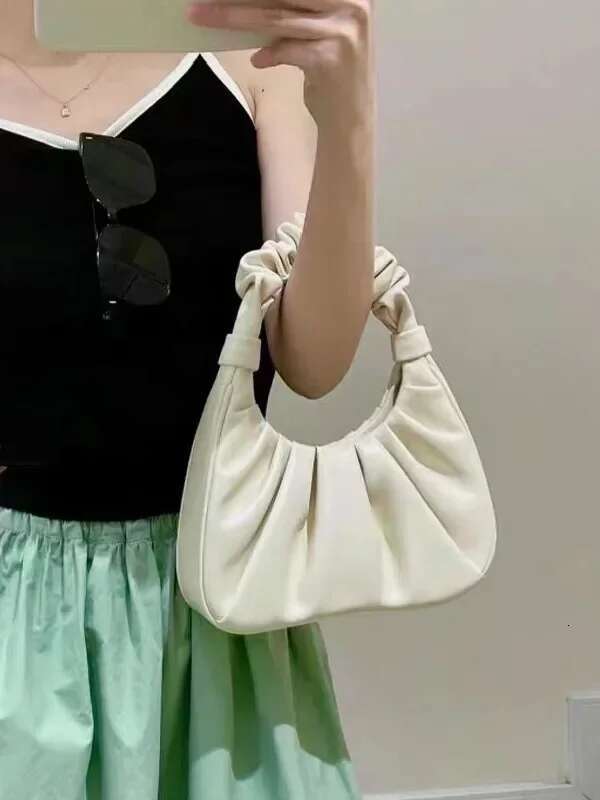 High Quality Fashionable Cloud Pleated Armpit Brand Design Solid Color Casual Versatile Women's Shoulder Bag