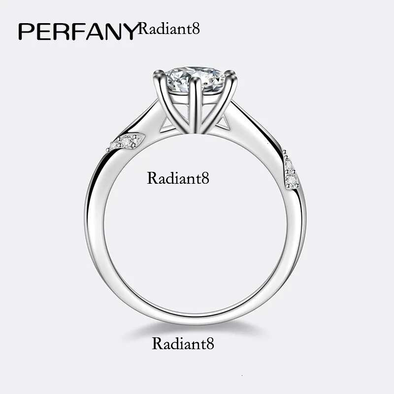 PERFANY 1-3CT Moissanite for Women S Pure Sier Six Claw Laboratory Cultivated Dia Engagement Ring Wedding Jewelry