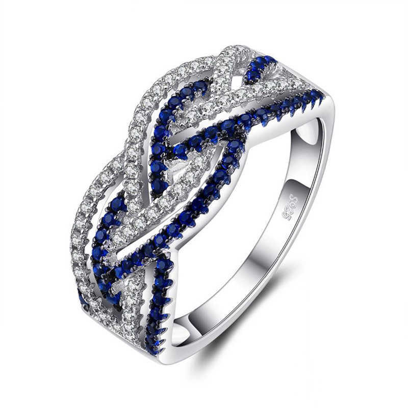 Couple Rings Xun New Womens Double Row Micro Inlaid Two tone Zircon Ring Real Gold Color Preserved Fashion Accessory r6168 H25303