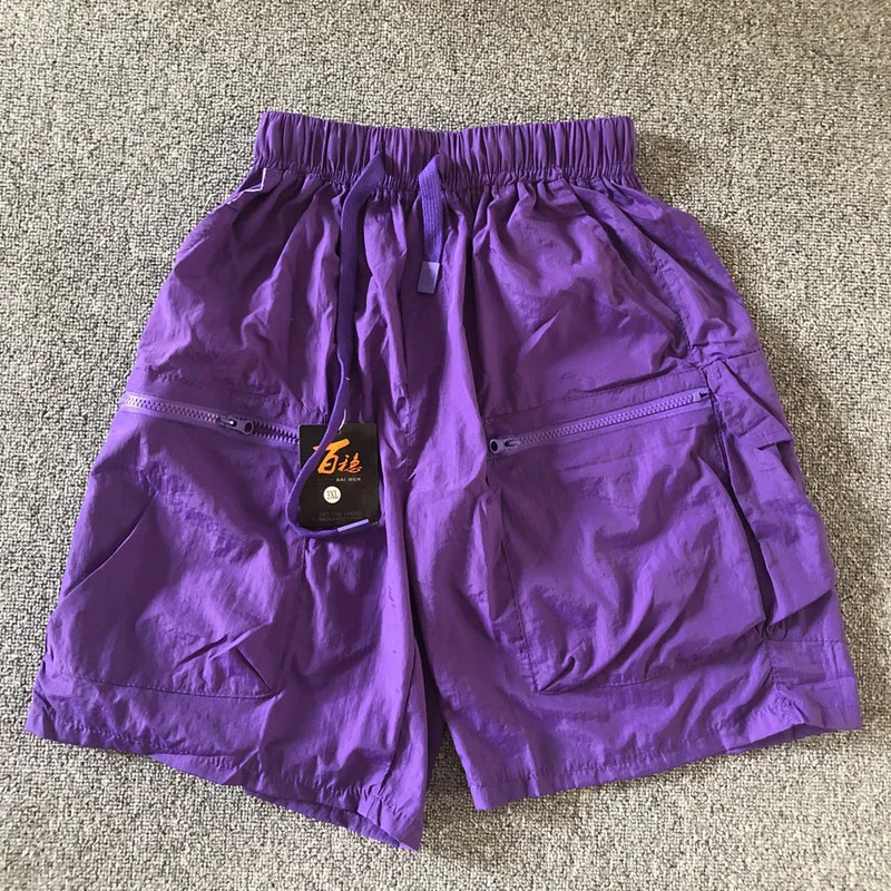 Summer Cargo Running Shorts Fitness Beach Surfing Quick Dried Leisure Shorts Beach Pants Men Loose Fashion Sport Shorts 250304