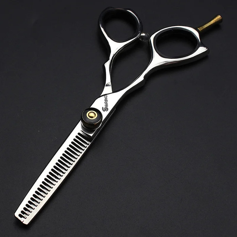 Professional Left Hand Barber Scissors 5.5-inch 6-inch Hairdressing Shop Hairdressing Specialist Flat Cutting Teeth Cutting Set. 250304
