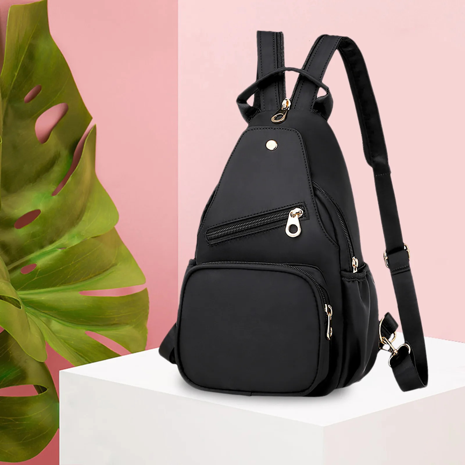 Ship from US Fashion Women Backpack Bags Womens Crossbody Sport Bag Cloth Sling Chest Travel Small womens backpack 250304FBB