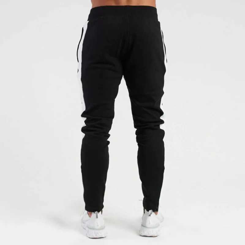 Winter New Matching Color Plus Fleece Warm Small Foot Pants Mens Sports Pants Fitness Casual Pants Men M-3XLXJ250303