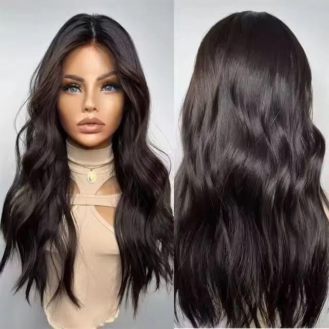 Loose wavy natural Black Bob Wave Glueless Jewish Human Hair Wig With Baby Hair 5x5 HD Lace European Hair Preplucked Daily Wig 180%Density