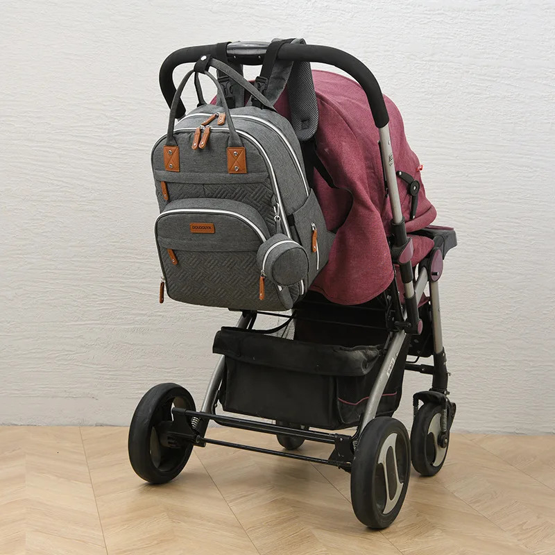 Mommy Bag seller Oxford Cloth Embroidered Multi-Functional Baby Bag Multi-Pocket Large Size Fashion Mom Bag 250304