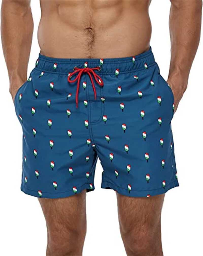 Men Summer Swimwear Shorts Male Swimming Trunks Swimsuits Beachwea Man Surf Beach Swim Sport Pants Board Mesh Lining And PocketsT250304