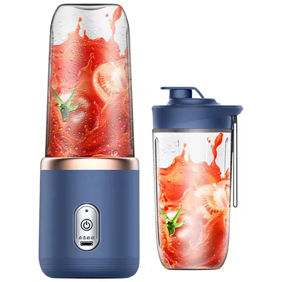 1 portable small electric juicer stainless steel blade cup automatic smoothie and ice maker blender kitchen tool 250303