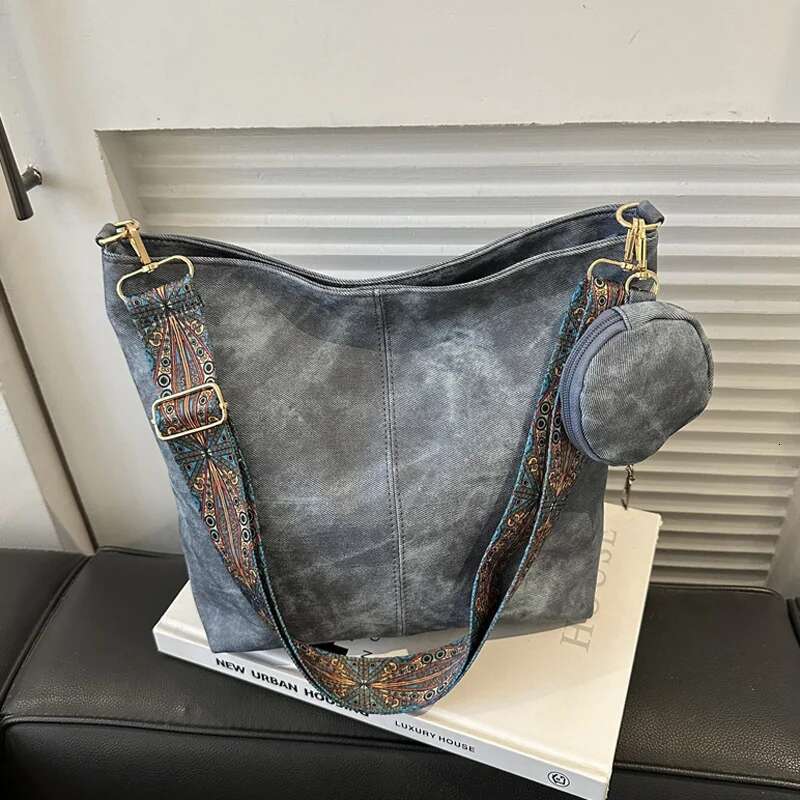 Retro Commuter Women's Shoulder Bag Large Capacity Casual Crossbody Bag Pu Leather Handbag And Wallet Designer Handbag
