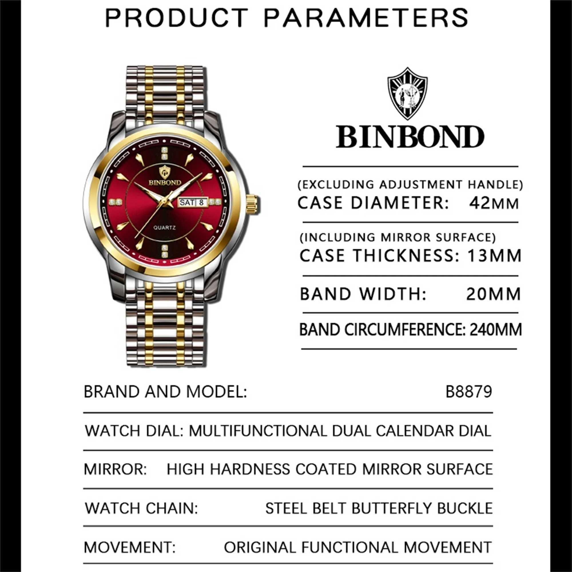 Busin Fashion Mens 30M Waterproof Calendar Date Function Rhinestone Stainl Steel Str QuartzXJ250304