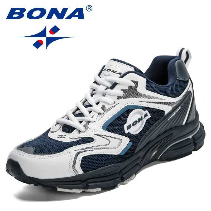 BONA 2023 New Men Casual Sneakers High Quality Light Breathable Sport Designers Athletic Shoe Man Footwear Popular Running Shoes Z250225