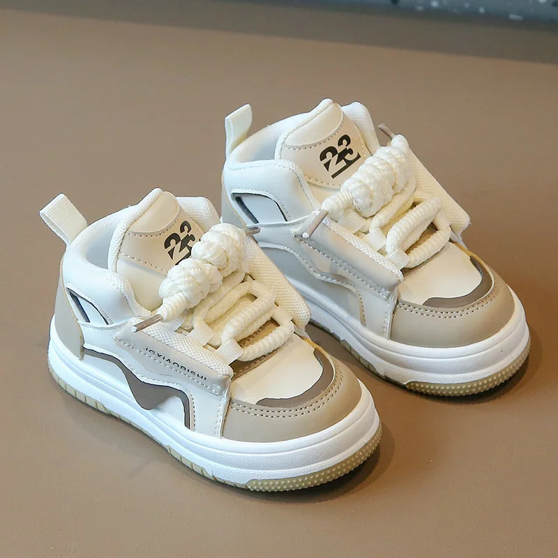 Childrens Spring Autumn Sports Shoes Boys Casual Trend Board High Top Girls Fashion Dopamine Running Sneakers 250303