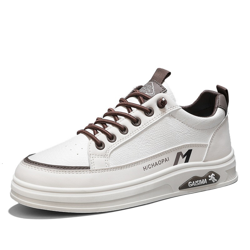 Spring New Men's Designer Shoes Low Top Skateboarding Student Thick Sole Multifunctional Outdoor Sports And Leisure Shoes Leather Upper Men'