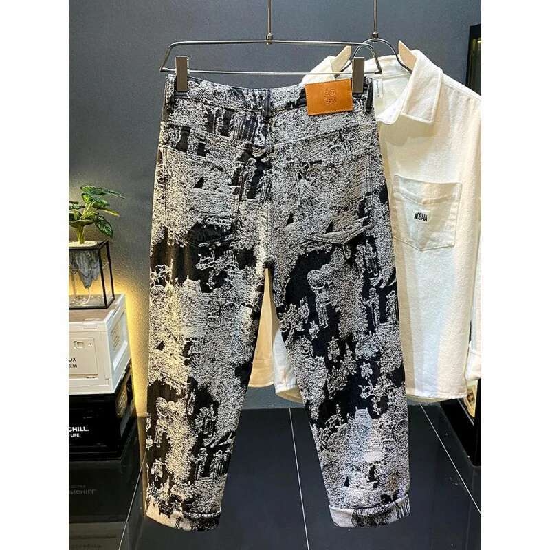American Retro High Street Straight Jeans For Both Men Women Wide Leg Loose Casual Workwear Personalized Autumn Winter Long Pant