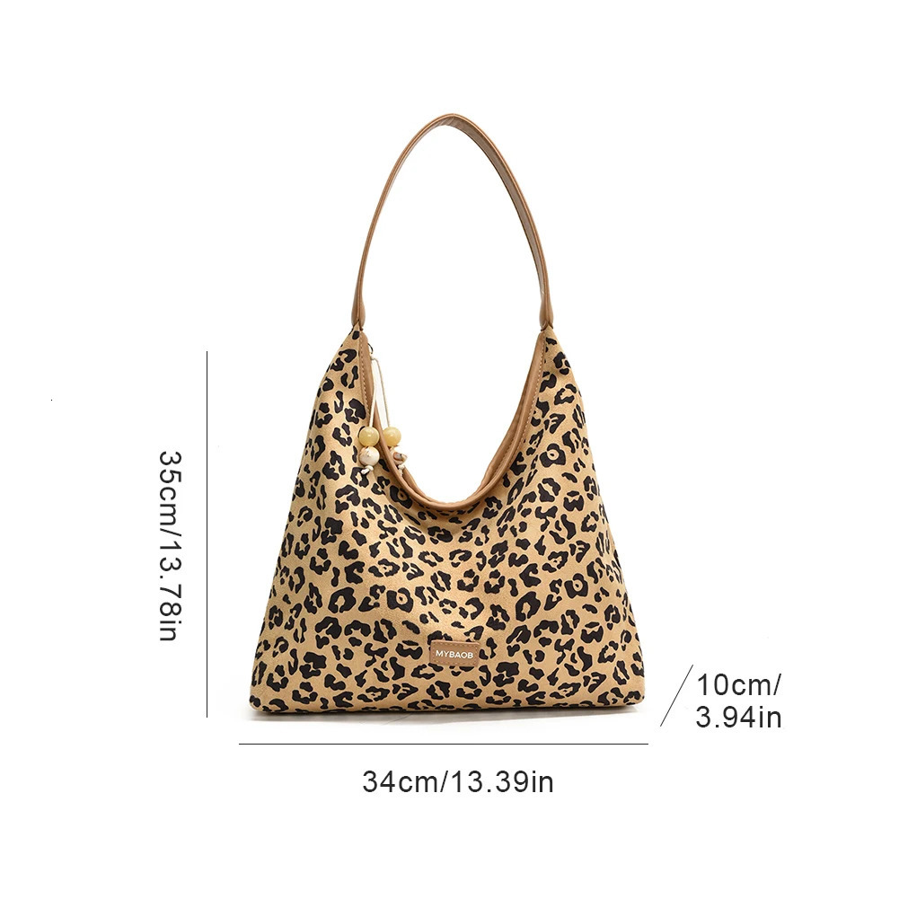 Ship from US Tote Bag for Women Leopard Print Shoulder PU Leather Large Capacity Underarm Hobo Commute Travel 250304FBB