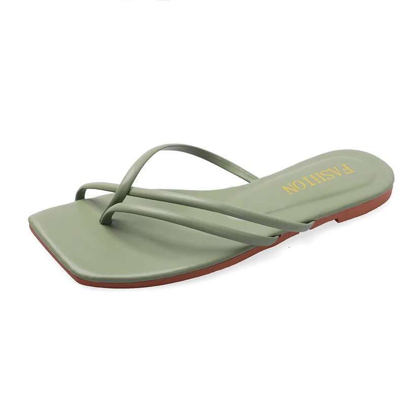 35-43 Large Size Flats Flip ps Clip Toe Slippers Women Shoes Ladies Casual Mules Beach Slides Sandals New 2025