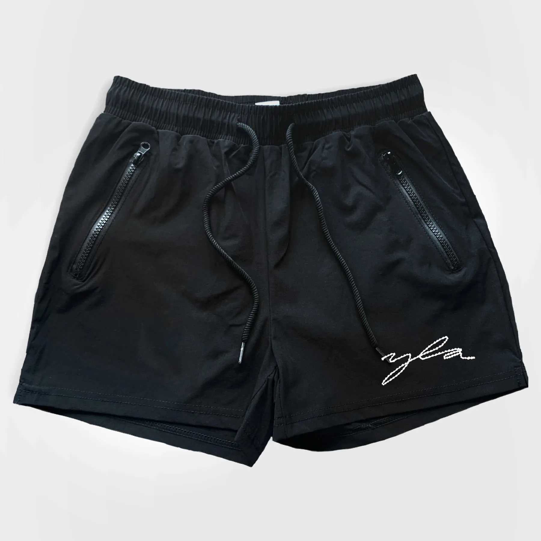 Sports Quick Drying Stretch Breathable Shorts Summer Outdoor Fitness Mid-waist Male Adult No Lining Three Minute ShortsT250304
