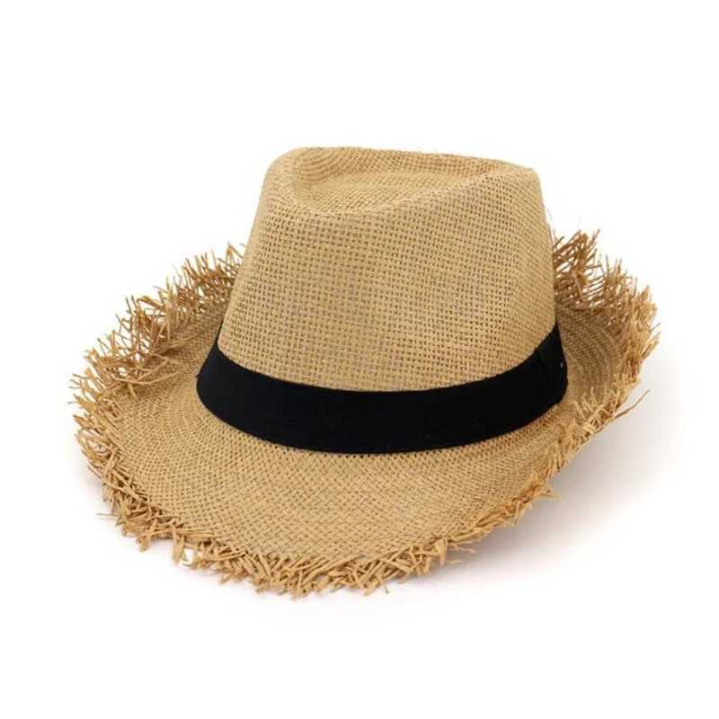 New Str Sun Hat Mens Panama Cs Summer Style Sun Hat Beach Holiday Classic Mens Hat and Cs H5XJ250304