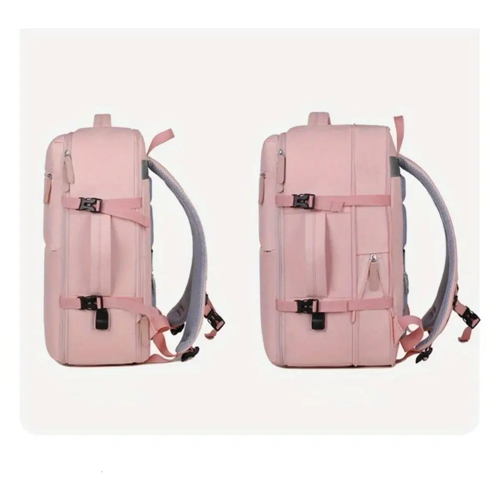 Ship from US USB Charging Womens Backpack with Shoe Pocket Large Capacity FlightApproved Travel Bag 250304FBB
