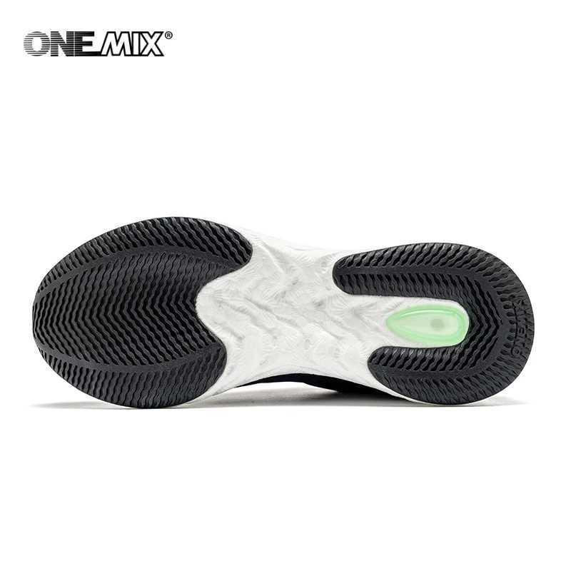 ONEMIX Black Running Shoes For Men Outdoor Women Athletic Sneakers Casual Sport Walking Shoes Travel Trekking Jogging FootwearC250304
