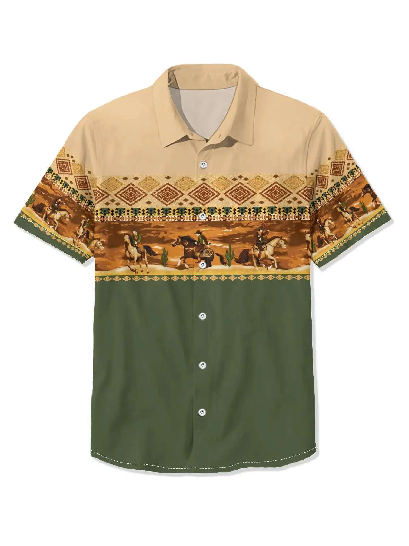 2025 Summer New Denim Shirt Men's Designer Shirt Retro Short Sleeve Top Ethnic Shirt Animal Cat 3D Printed Breathable Casual Shirt Men's Clo