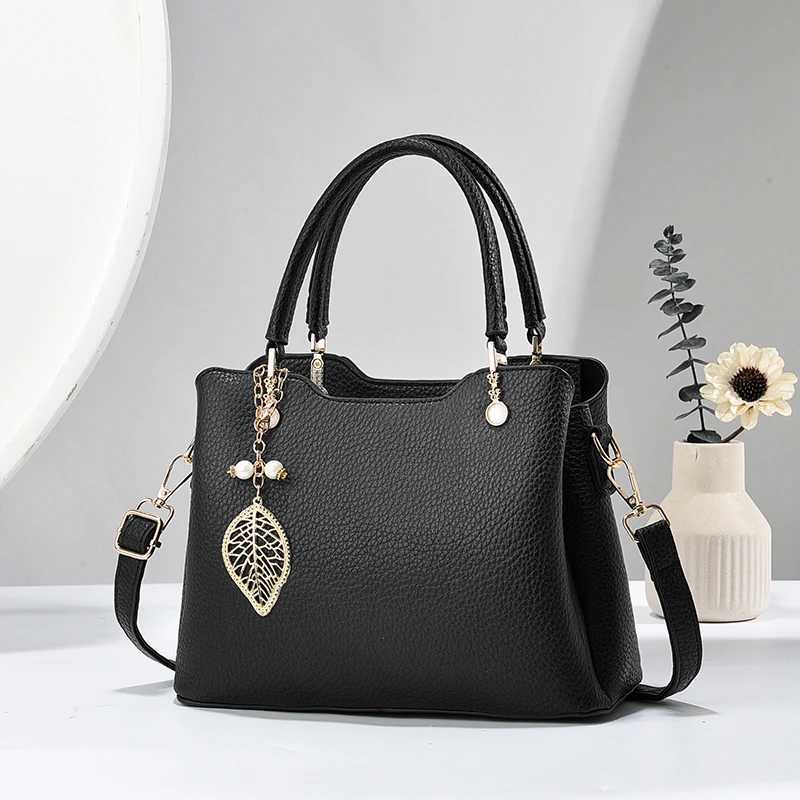 Small Elegant Solid Color PU Handbag - Removable Strap Zipper Closure Polyester Lining Casual Crossbody Tote Bag with Pendant Z250303