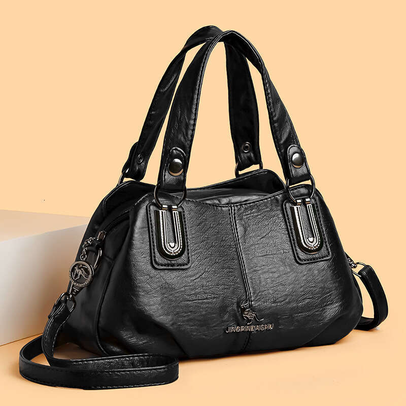Handbag, Women's New Versatile Middle-Aged Mother Bag, Multi-Layer Large Capacity Single Shoulder Crossbody Bag