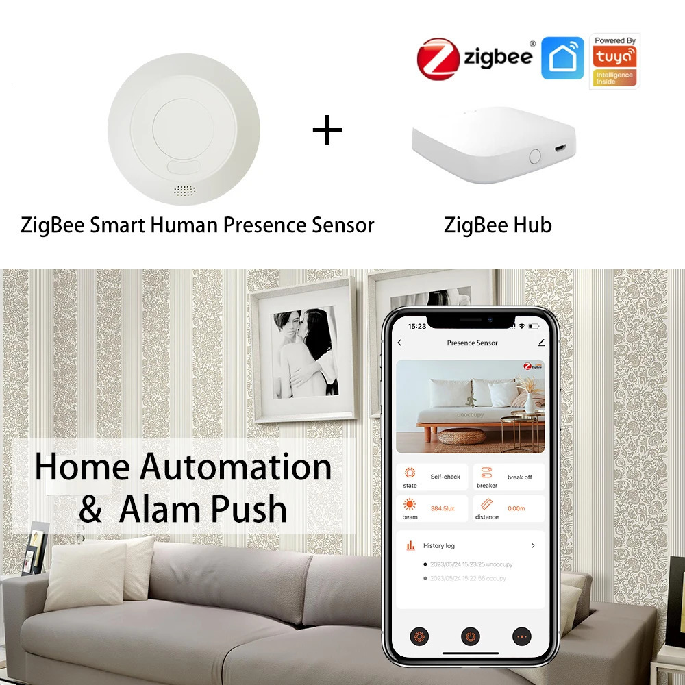 ZigBee/Wifi Motion MmWave Presence Sensor For Lighting 110/220V Wireless Switch On/Off Relay Tuya Smart Life Home Automation DIY 250303