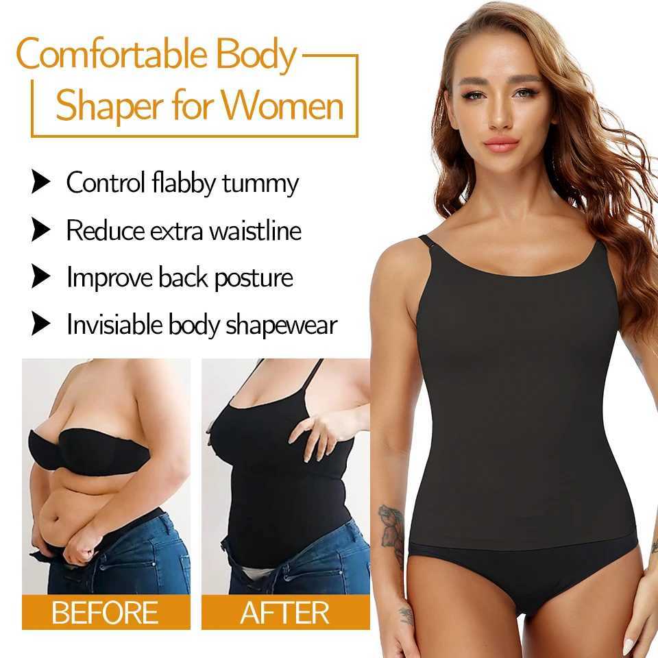Womens Tummy Control Shapewear Smooth Body Shaping Camisole Tank Tops Plus Size Slimming Underwear Seamless Compression ShaperXJ250304