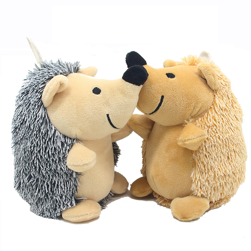 Plush Hedgehog Dog Toys, Squeaky Cute Hedgehog Dog Chewing Toy for Small and Medium Dogs Keep Your Puppy Busy with A Have Sound Interactive Pet Toys E