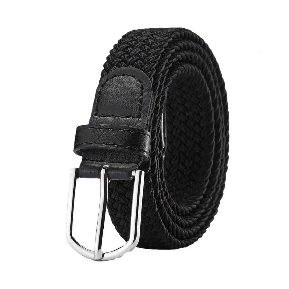 Hole-free Punch-free Braided Belt For Men And Women Elastic Canvas Belt Korean Style Versatile Student Pants Belt T U2M2 250227