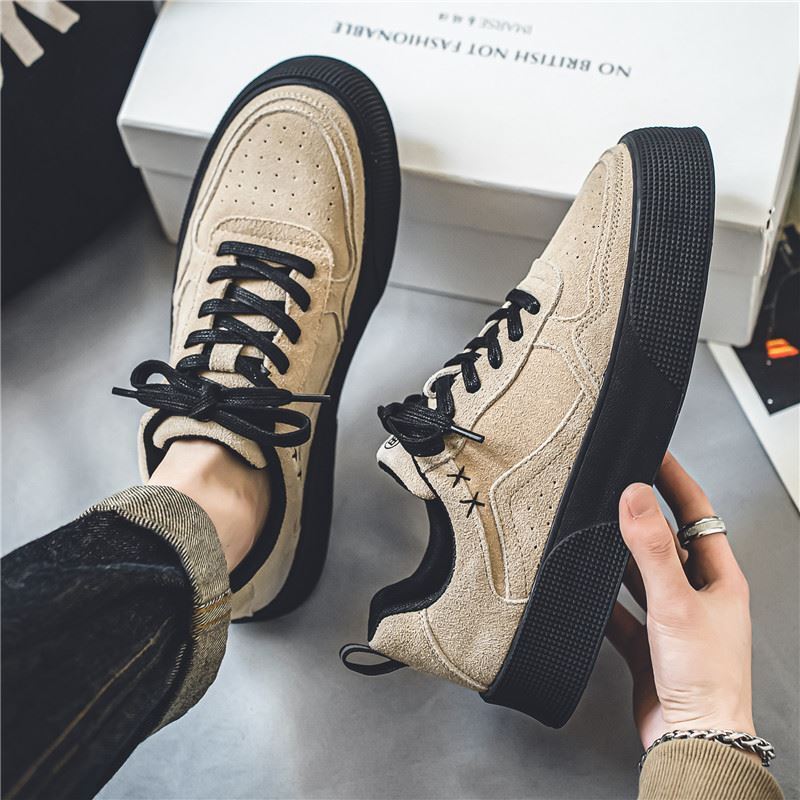 Men's 2025 Spring/summer New Collection Niche Design Low Cut Sports And Leisure Youth Fashion German Shoes Thick Soled Height Increasing Men'