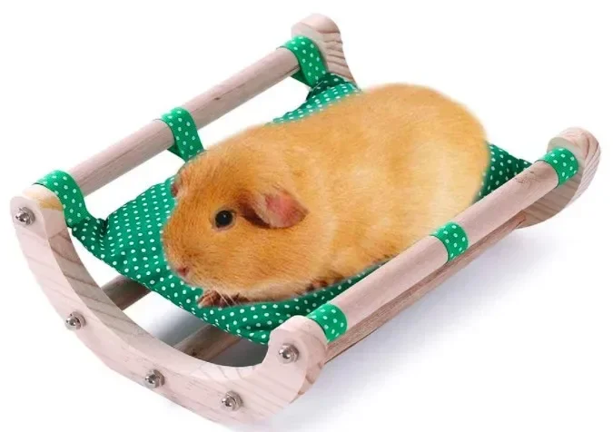 Hamster squirrel dragon cat nest Hamster hammock Wooden rocking bed Dutch pig guinea pig winter warm cotton nest