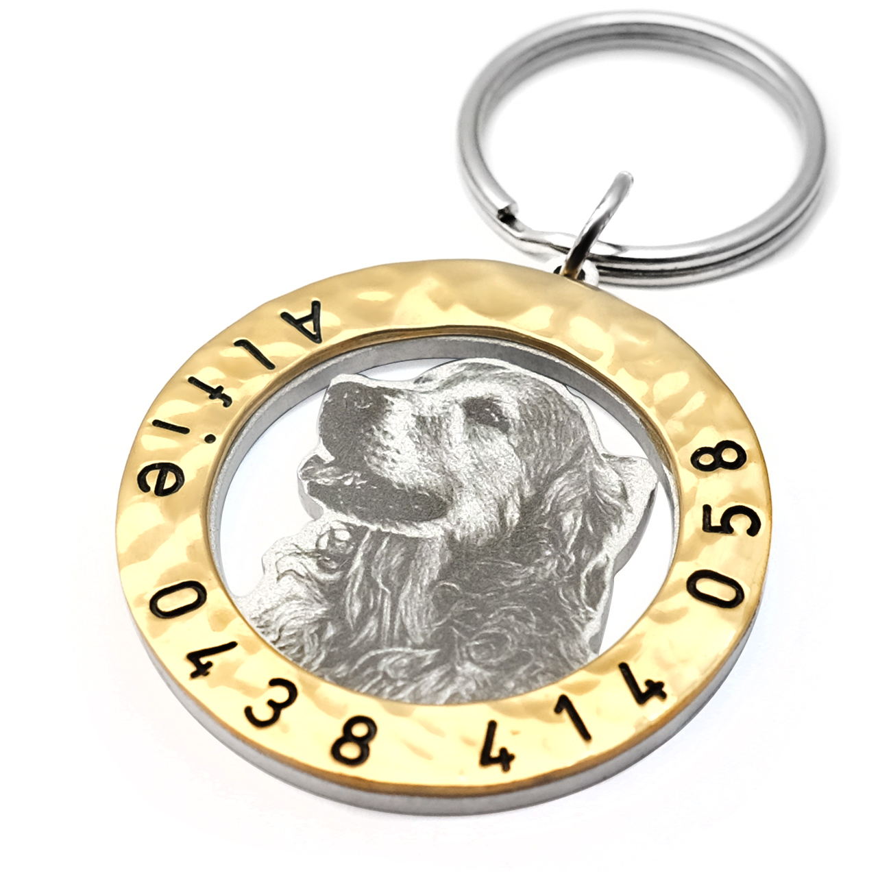 Personalized Pet ID Tag with Photo, Dog Collar Tag, Dog Portrait Tag, Engraved Dog Name Tag, Dog Accessories