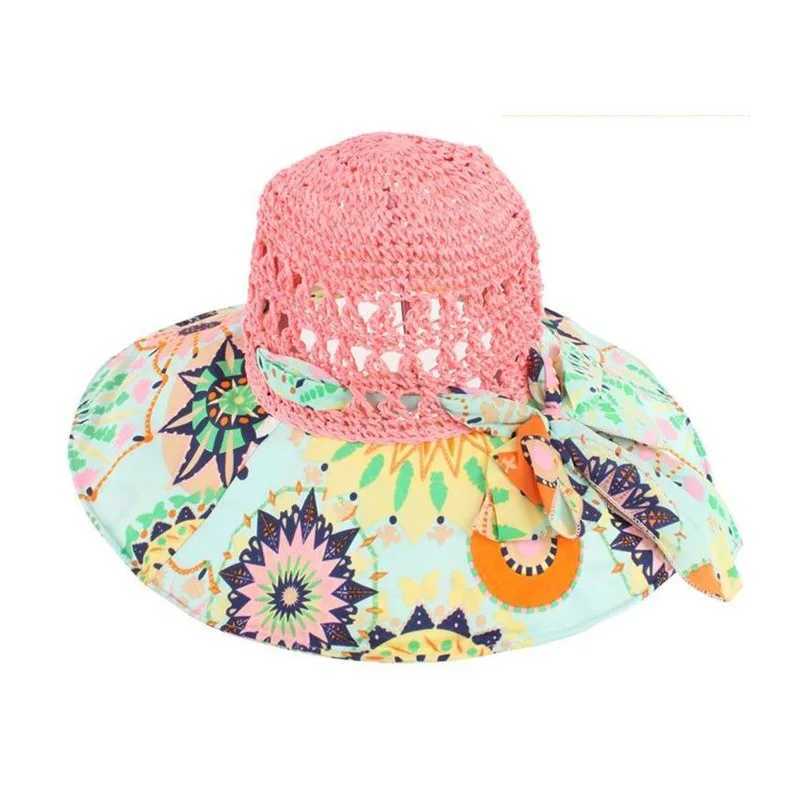 Summer Womens Dayan Sunscreen and Sunshade Fishing Hat Ethnic Style Grass Hat UV Protection Beach HatXJ250304