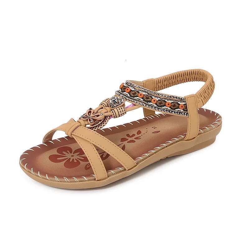 Summer Women Slippers Bohemian Female Fashion Rhies Beach Flats Flip ps Light Weight Girls Flat Roman Sandals