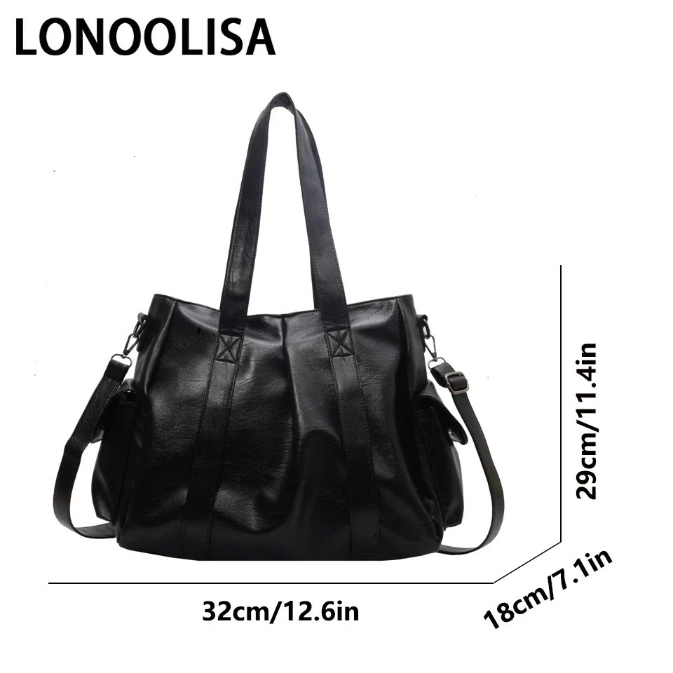 Leather Ladies Large Capacity Shoulder Bag Purses and Handbag for Women Messenger Bag High Quality Crossbody Bag 250228