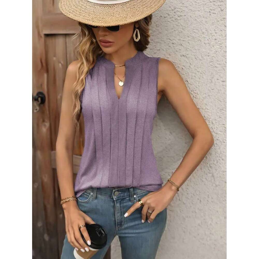 Casual Loose Solid Sleeveless For Women Fashion Summer Women's Shirts Blouses Elegant Youth Female Tank Tops Streetwear 's