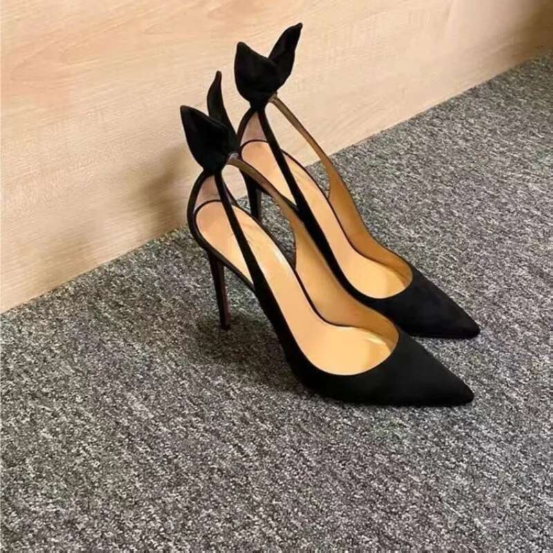 High Heel Shoes New Cross Strap Roman Suede High Heels Women S Shoes Buckle Fine Heel Pointed Sandals Atos De Mujer