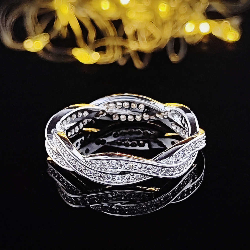 Couple Rings Fashionable and versatile rose gold silver round eternal ring give your best friend a Christmas gift R5414 H25303