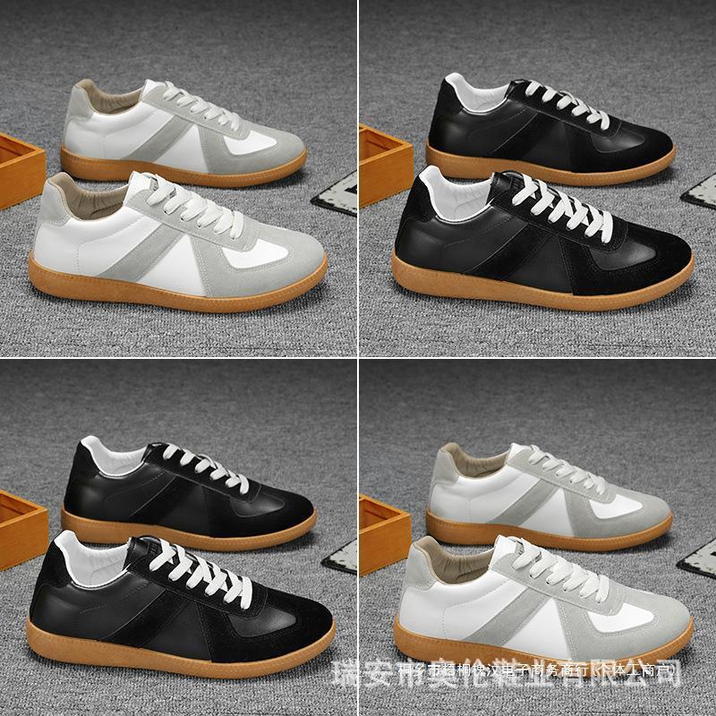 New German Luxury Men's Designer Casual Shoes White Women's Shoes Skateboarding Training Sports Board Versatile Fashion Couple Shoes White S
