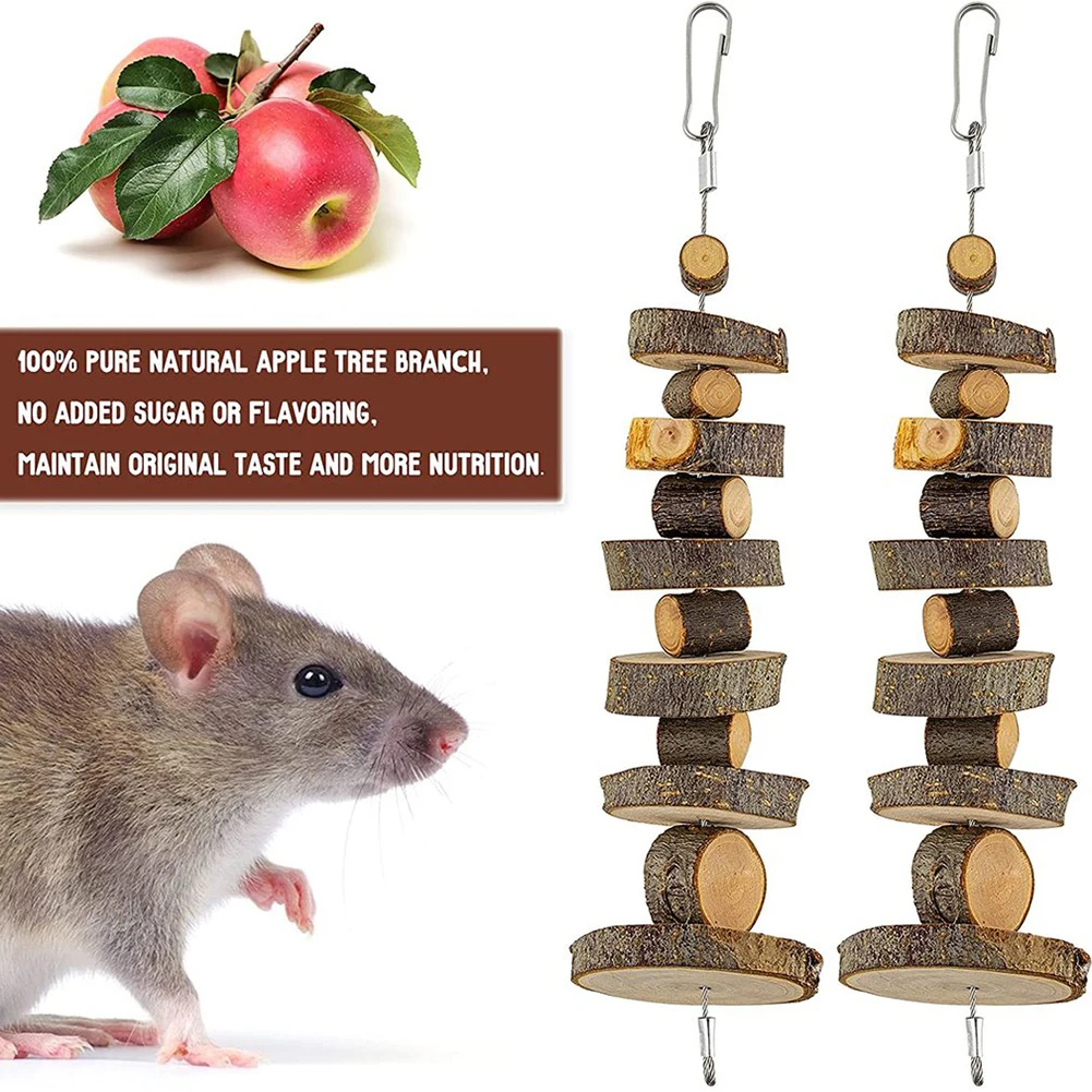 Natural Wood Chew Toy Small Animal Snack Hamster Toys Suitable For Rabbit Guinea Pig Chinchilla Hamster Accessories Pet Supplies