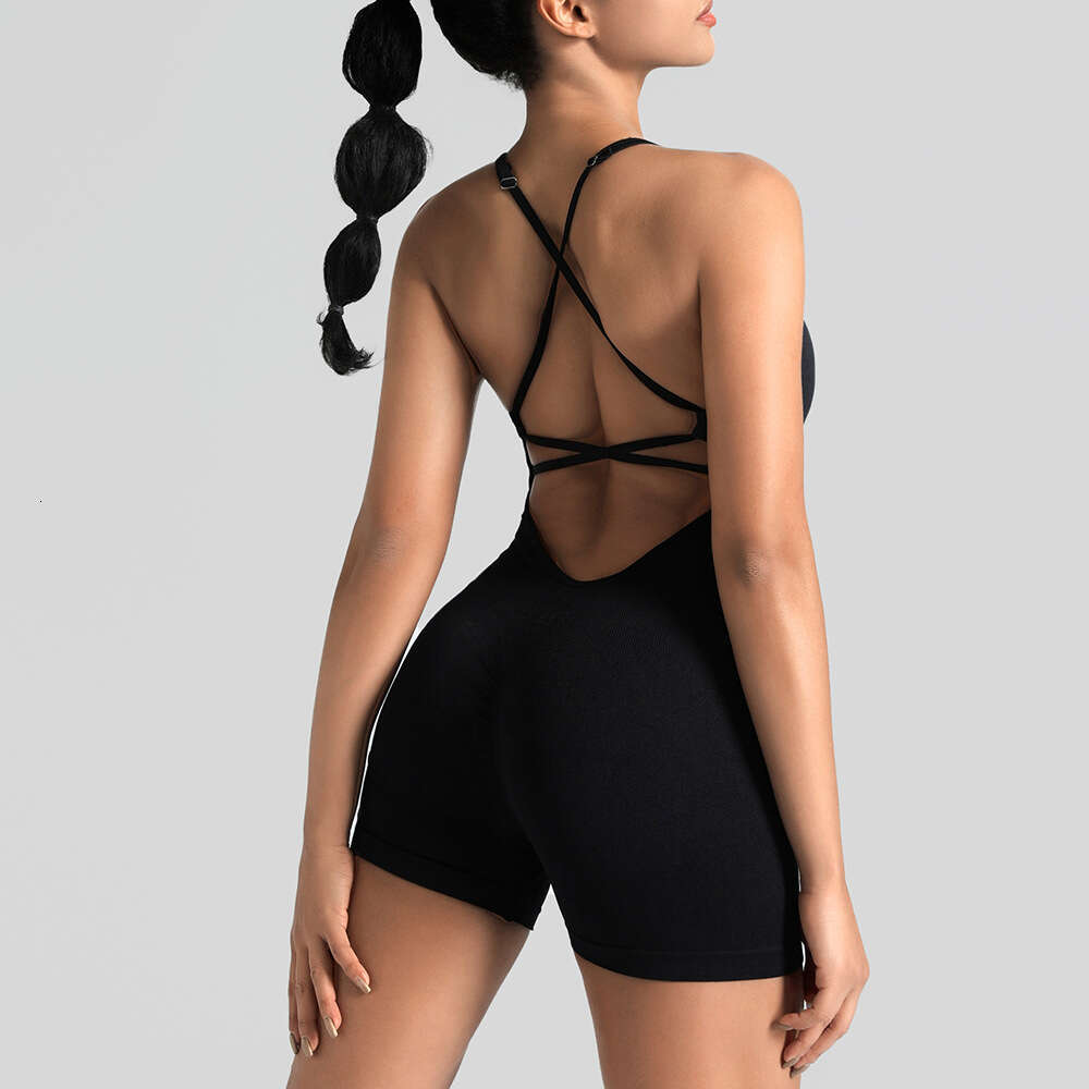 European American seamless yoga outdoor beautiful back sports underwear, peach hip fiess suspender one-piece tight fitting clothes, 2025 new style, ch