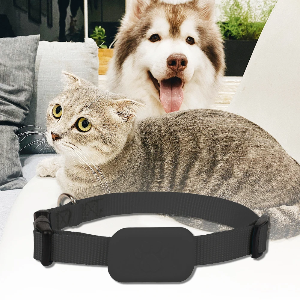 For iOS Mini GPS Tracker Battery Operated Puppy Collar Adjustable Animal Tracking Movement Alert Collar Pet Supplies