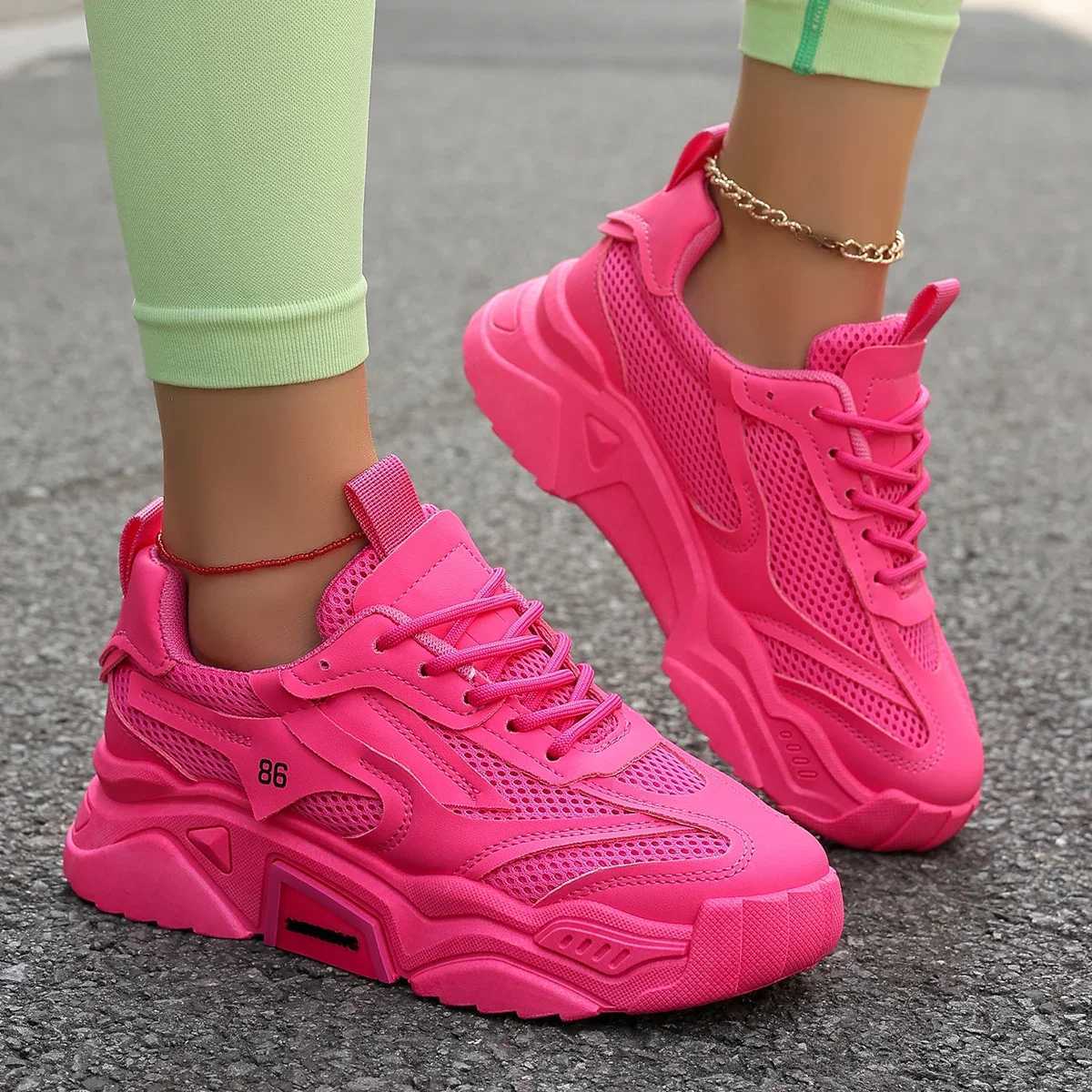 Women Sneakers New Fashion Mesh Breathable Tennis Girl Platform Shoes for Women Outdoor Comfortable Lightweight Sneakers WomenC250304