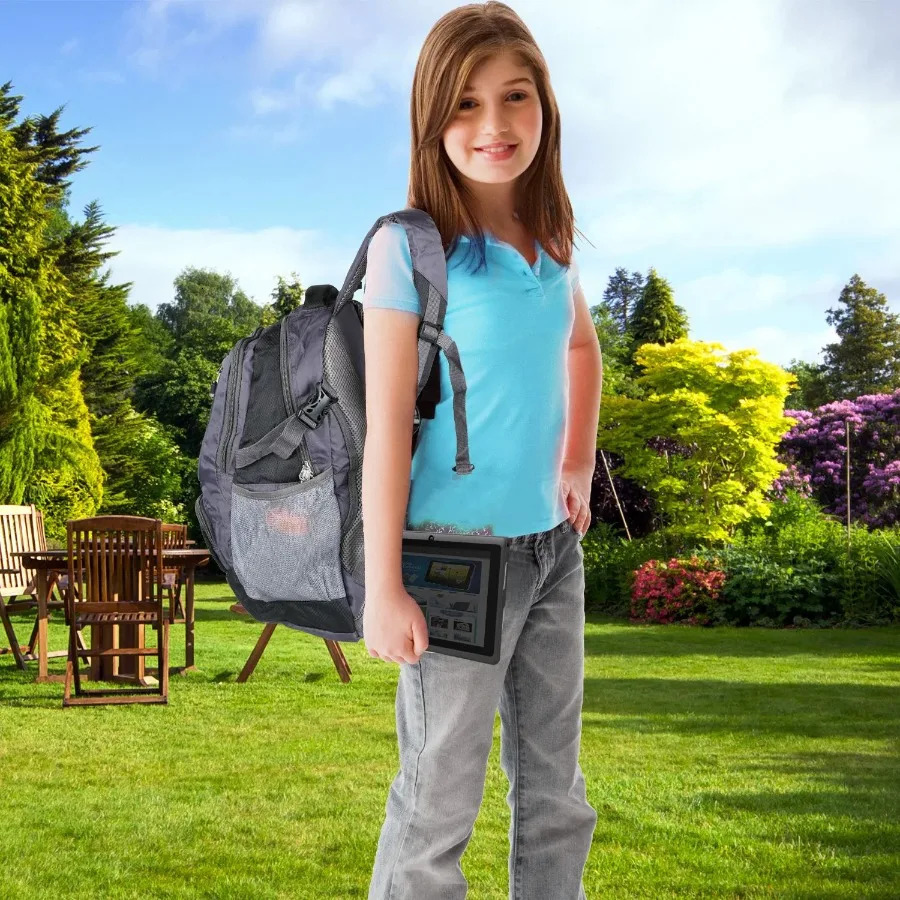 Ship from US Unisex School Backpack Casual Travel Shoulder Bag Adjustable Straps Dual Water Bottle Pouch 250304FBB
