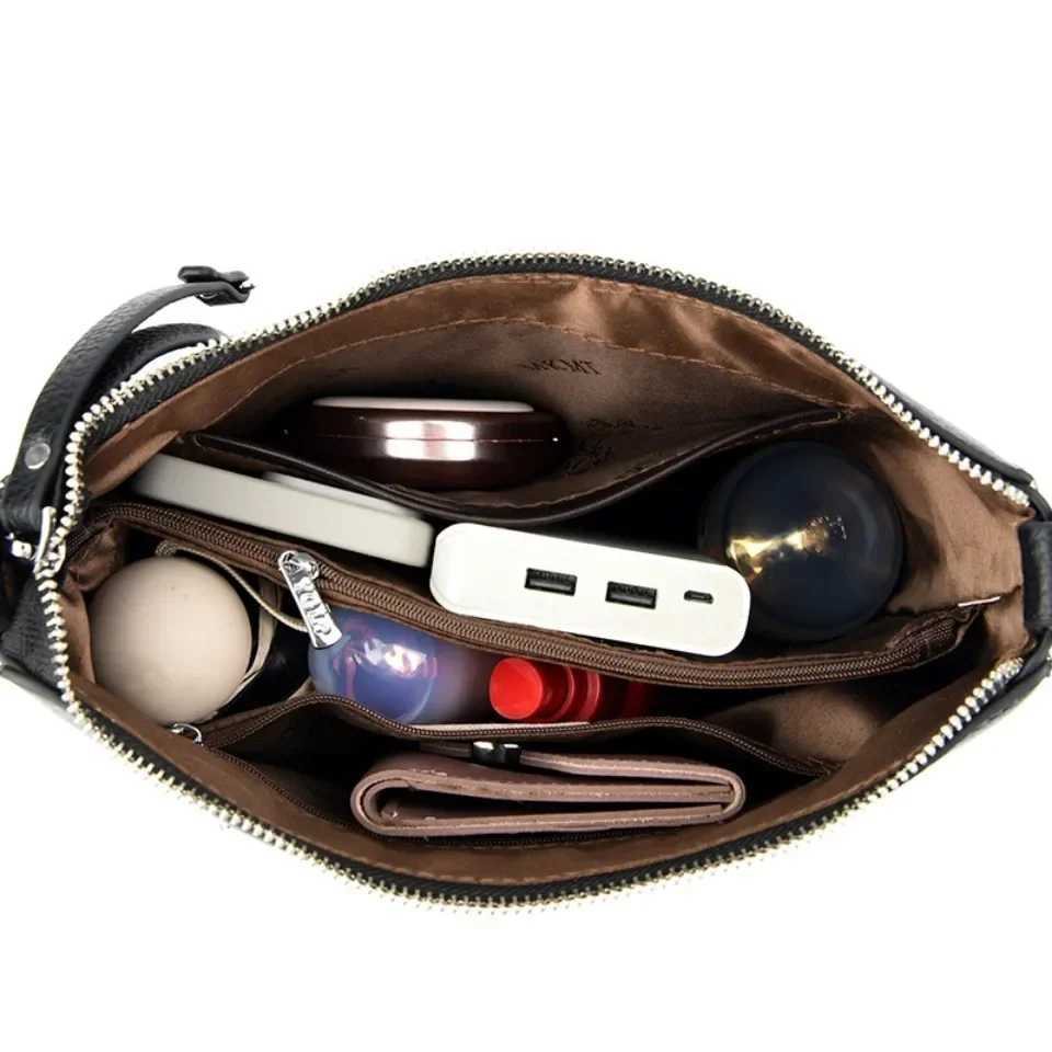 Genuine Brand Womens Soft Leather Shoulder Bags Luxury Designer Crossbody Bags Ladies Casual Tote Bag Messenger Commuting Bag Z250303