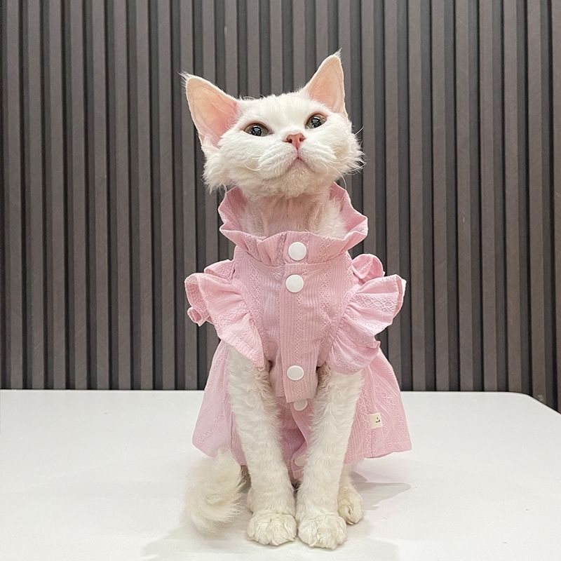 Sphinx Hairless Cat Clothing Summer Thin Pure Cotton Princess Skirt