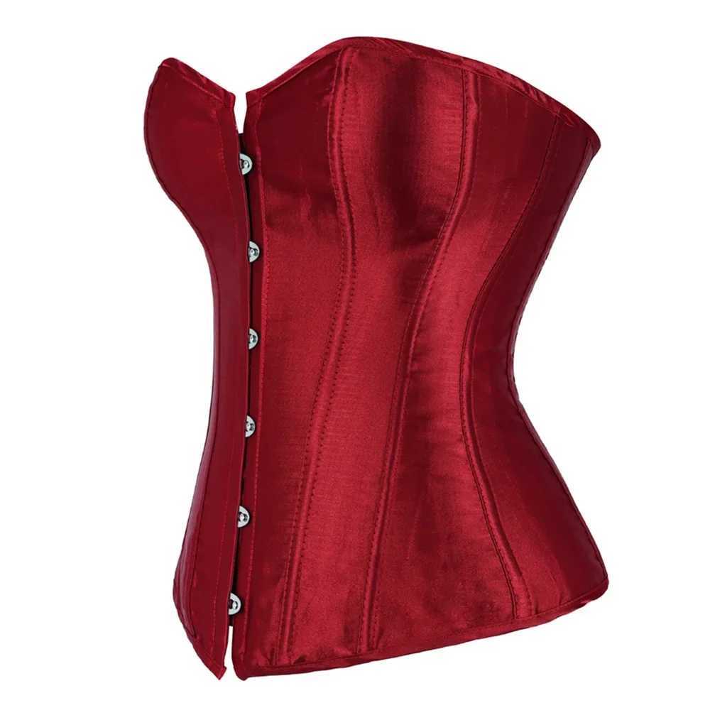 Womens Corsets Lace Up Bond Bustiers Satin Corset Casual Bustier Vintage Style Overbust Bridal Corset Party Come Plus SizeXJ250304