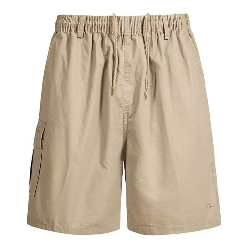 Summer Sports Shorts Mens Capris Work Clothes Multiple Pockets Loose Fit Oversized Casual Pants Pure Cotton Beach PantsT250304
