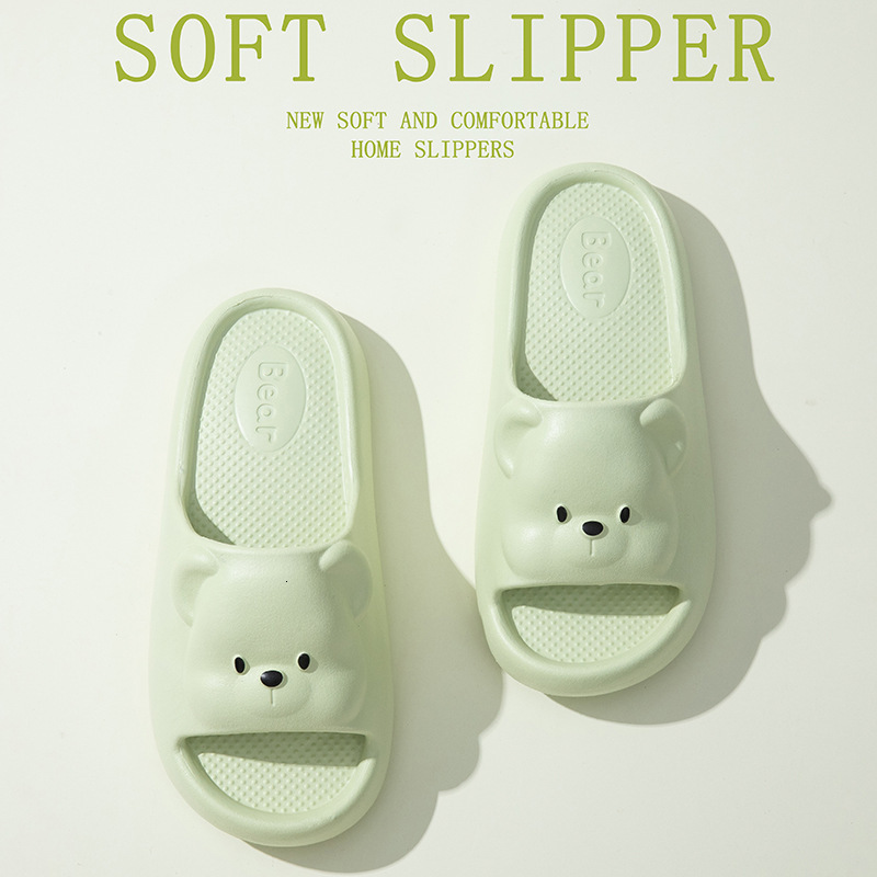 Children's Shoes Home Parent Child Cool Slippers Summer Cartoon Little Bear Female and Boy slip Non odorous Indoor EVA designer sandals